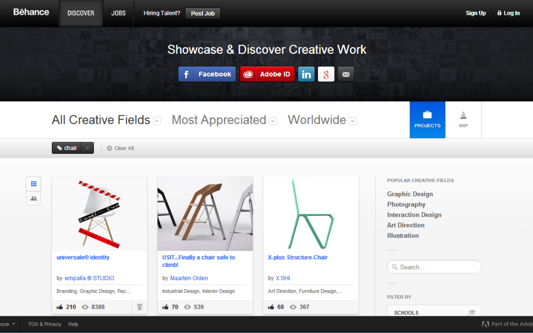 behance most appreciated projects worldwide