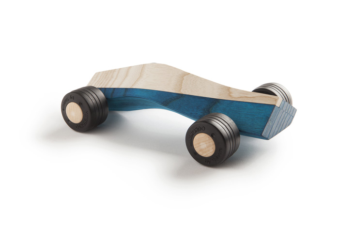 spliner 911 body blue wooden toy car maarten olden